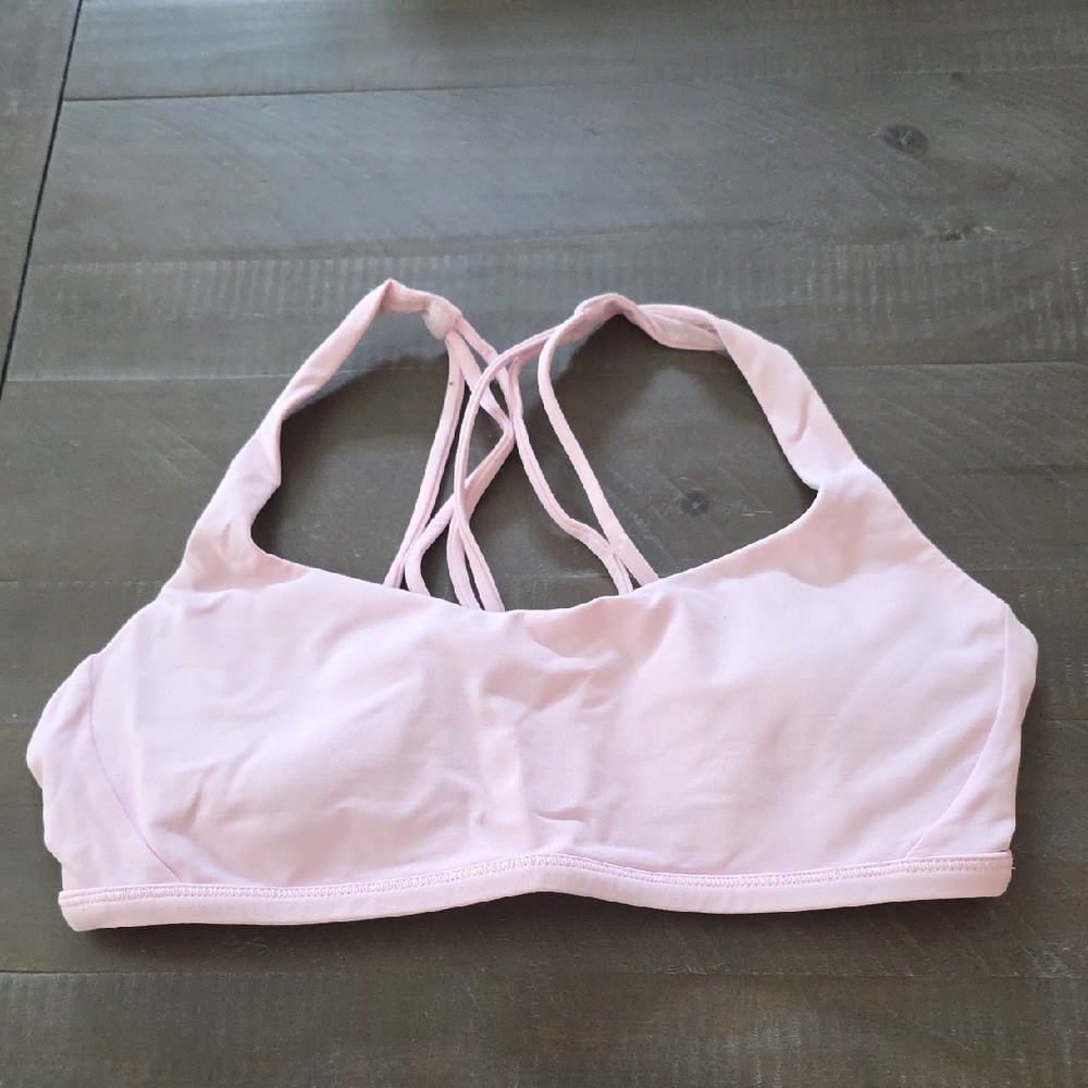 lululemon athletica Soft Pink Strappy Sports Bra